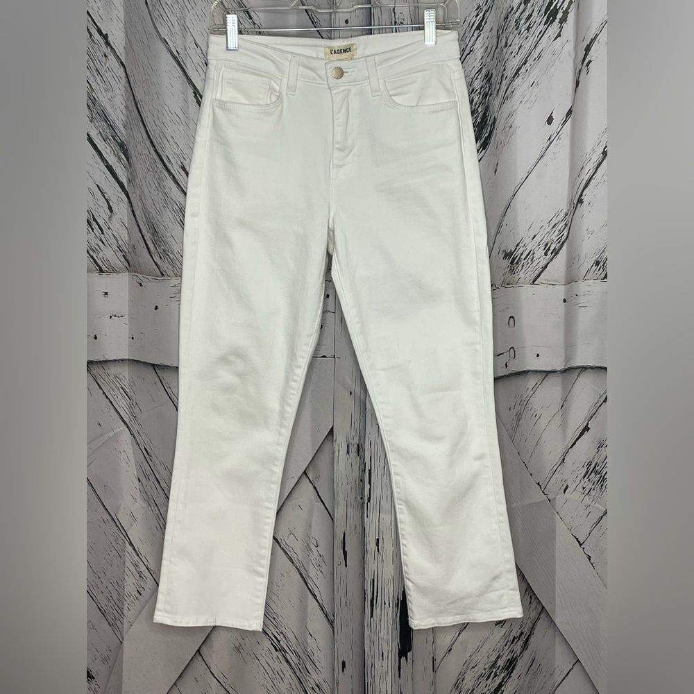L'AGENCE Nadia High Rise Crop Straight Jeans 27